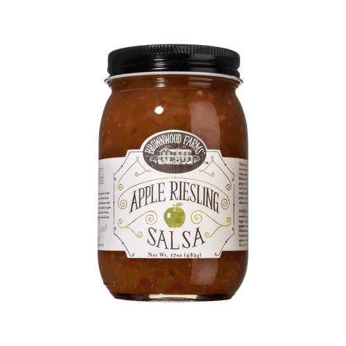 170z jar of Brownwood Farms Apple Riesling Salsa 