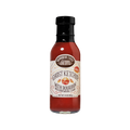 14oz bottle of Brownwood Farms Ghost Ketchup with a splash of bourbon