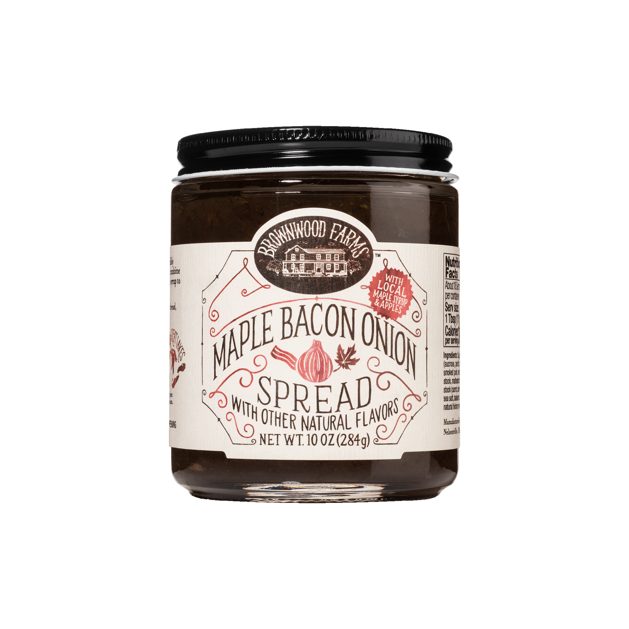 10oz jar of Brownwood Farms Maple Bacon Onion Spread